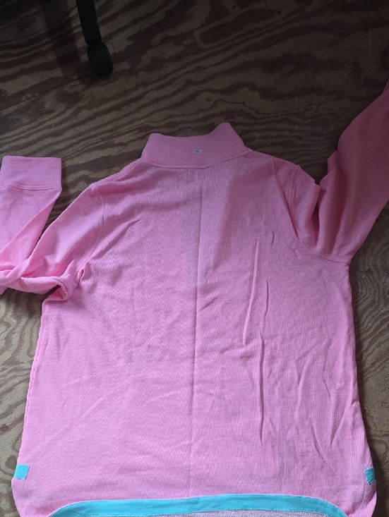 Vineyard Vines Pink Pullover with Aqua Trim - Picture 4 of 5